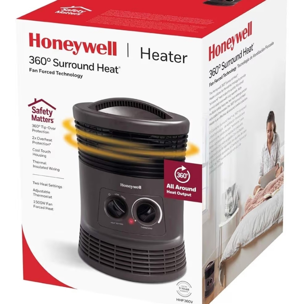 Honeywell Black Heater with 360° Surround Heat